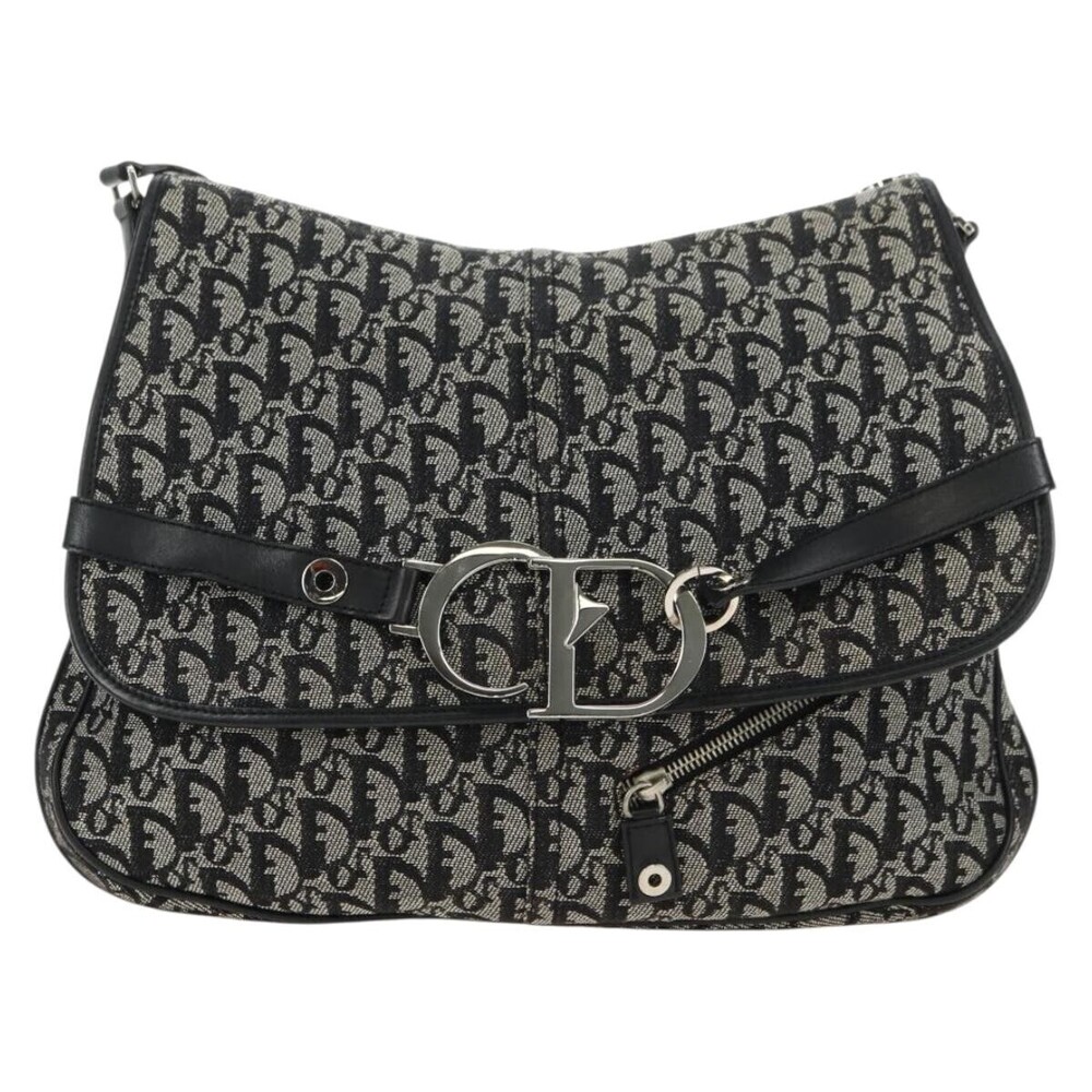 Christian Dior Vintage CD Flap Messenger Diorissimo Canvas Large
